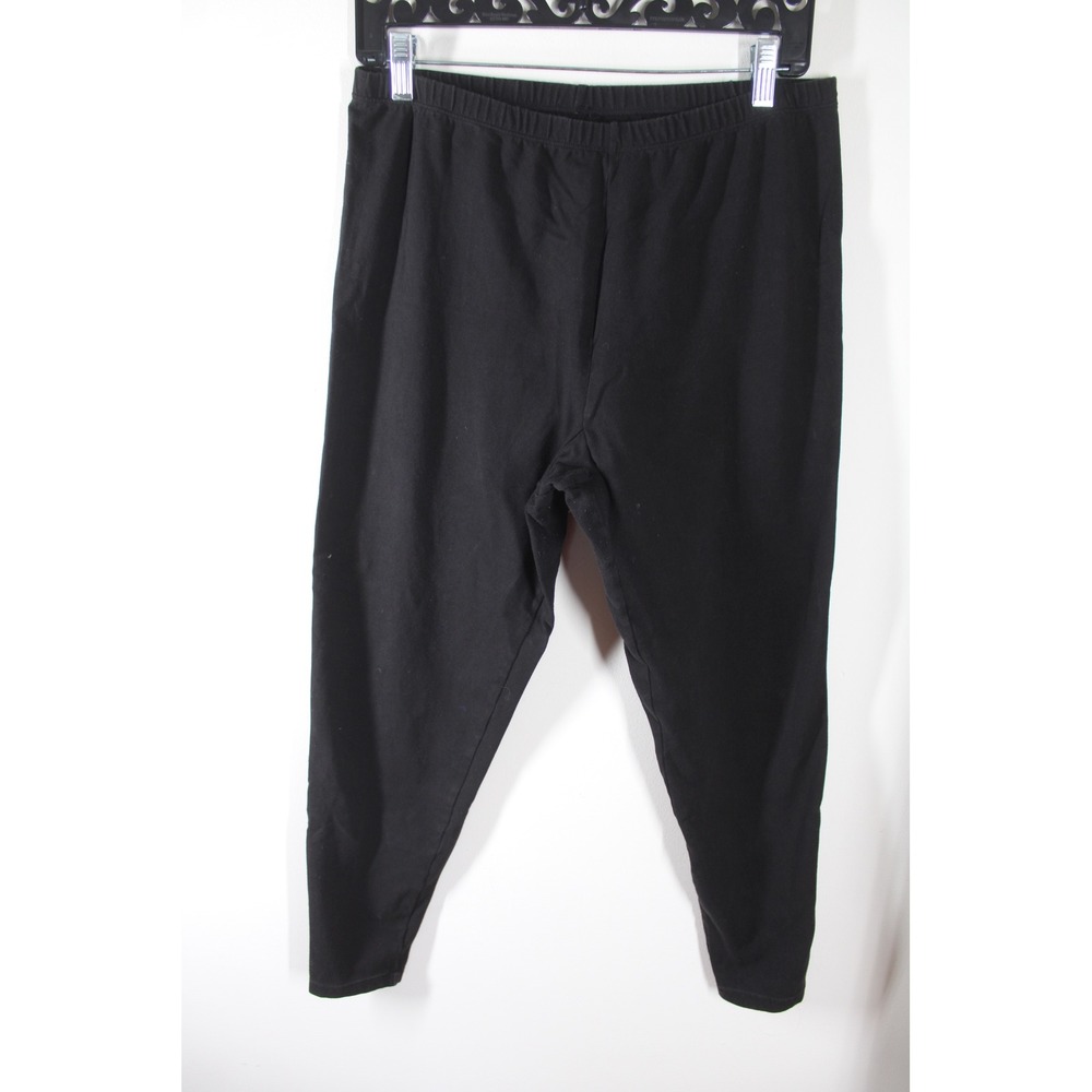 Simply Vera Vera Wang XL Black Leggings Cotton Blend Stretch Ankle Length